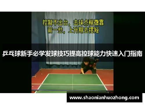 乒乓球新手必学发球技巧提高控球能力快速入门指南
